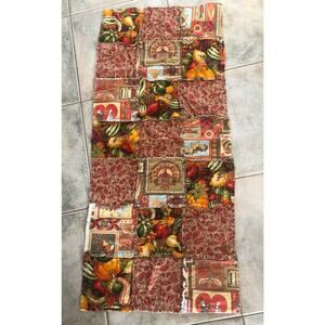 VTG Handmade Harvest Thanksgiving Theme Decorative Table Cloth Patchwork